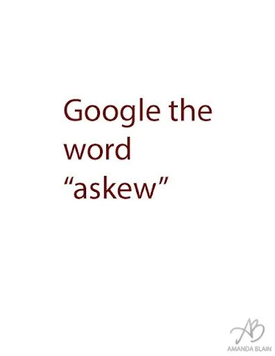 google the word askew