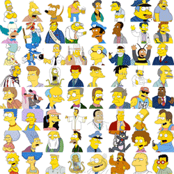 photographs of all the people behind the voices of the following 64 simpsons cha