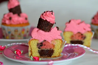 Cupcake in a Cupcake topped with a Cupcake Recipe