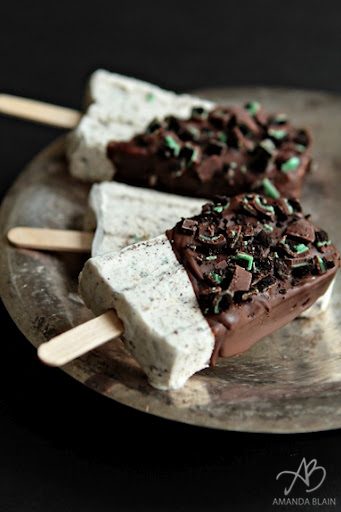 cheesecake chocolate mint popsicles