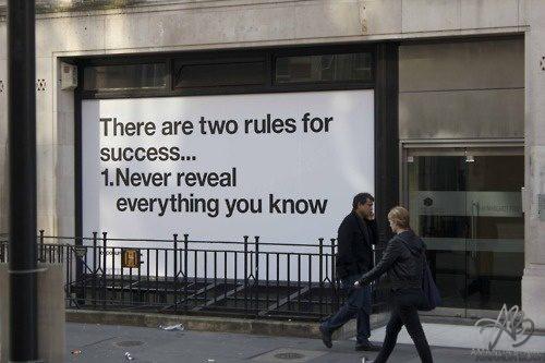 there are two rules for success