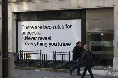 There are two rules for success.....