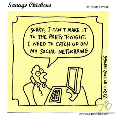 social networking in place of being social